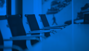 Empty chairs in a conference room